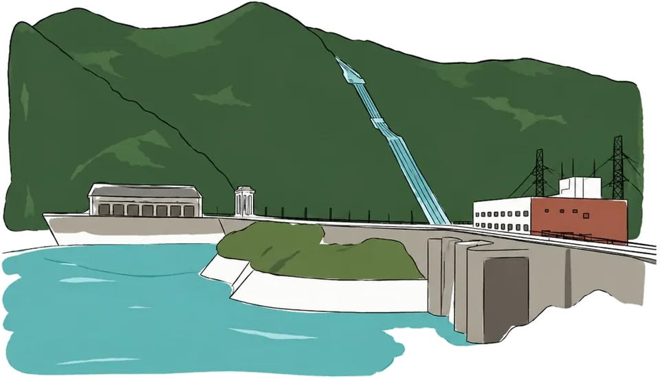 手繪水里・大觀發電廠