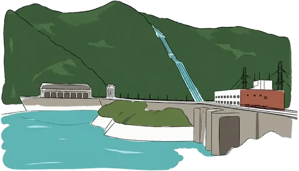 手繪水里・大觀發電廠